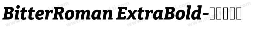 BitterRoman ExtraBold字体转换